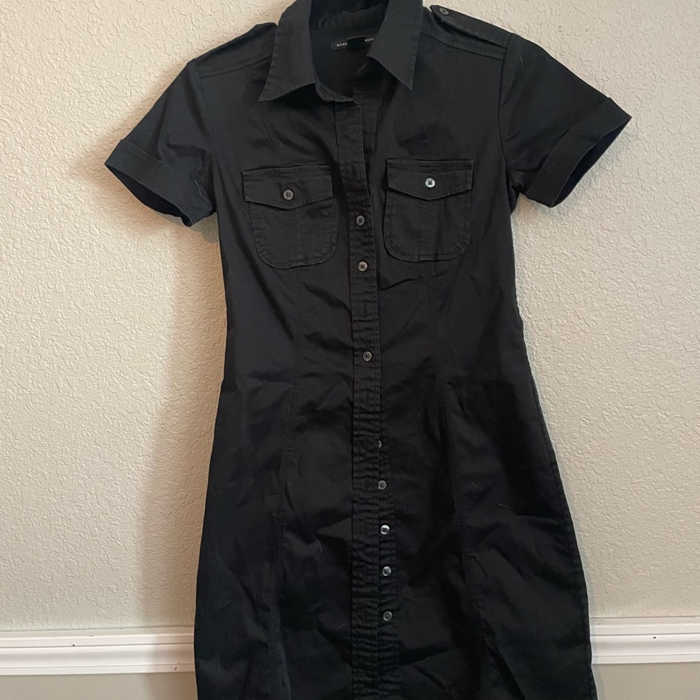 Black Cargo Mini Dress - Size 0P